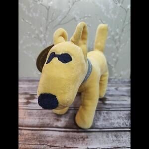 Life is Good Rocket Yellow Puppy Dog 10” Plush New Blue Collar Embroidered Tags
